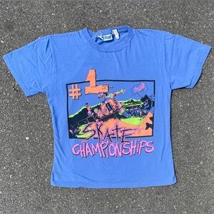 #1 Skate Championships Vtg 1990s Wise Guys T-Shirt Youth Size (L)
